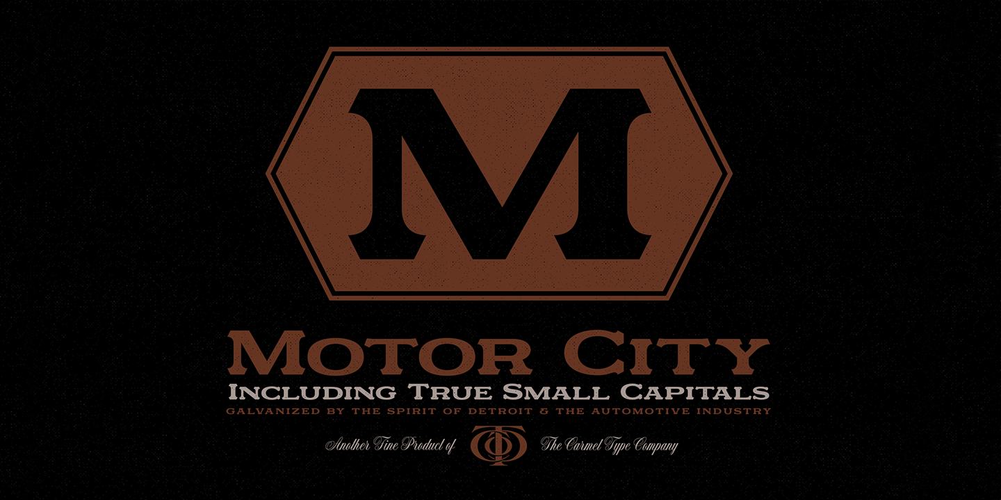 Przykład czcionki Motor City Outline